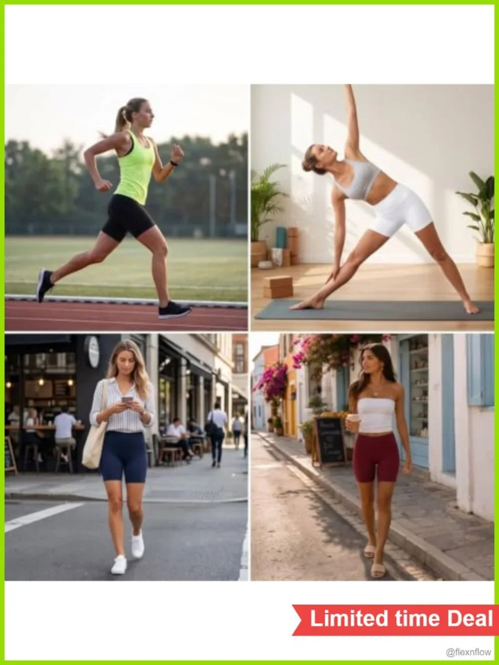 7-Pack High Waisted Biker Shorts for Women with Tummy Control
